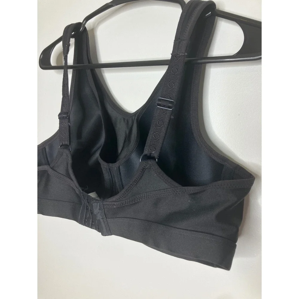 Moving Comfort Sports Bra Womens 38C Black Excellent High Impact Adjustable